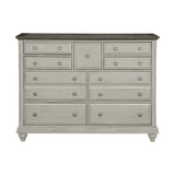 Mossbrook Dark Brown/Light Gray Dresser from Homelegance - Luna Furniture