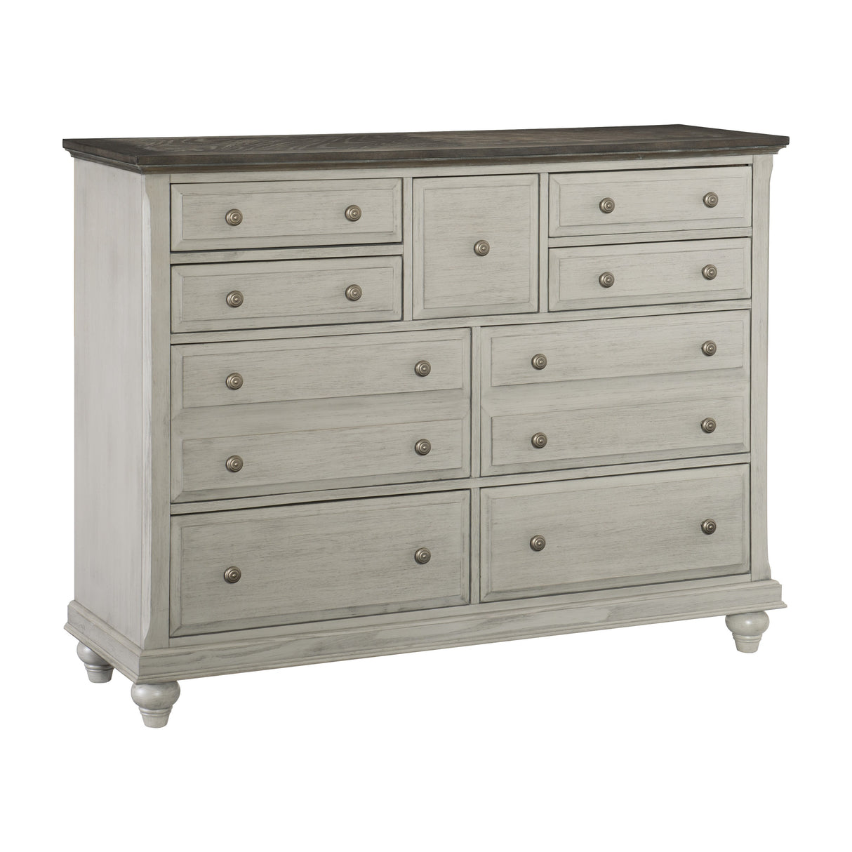 Mossbrook Dark Brown/Light Gray Dresser from Homelegance - Luna Furniture