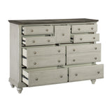 Mossbrook Dark Brown/Light Gray Dresser from Homelegance - Luna Furniture