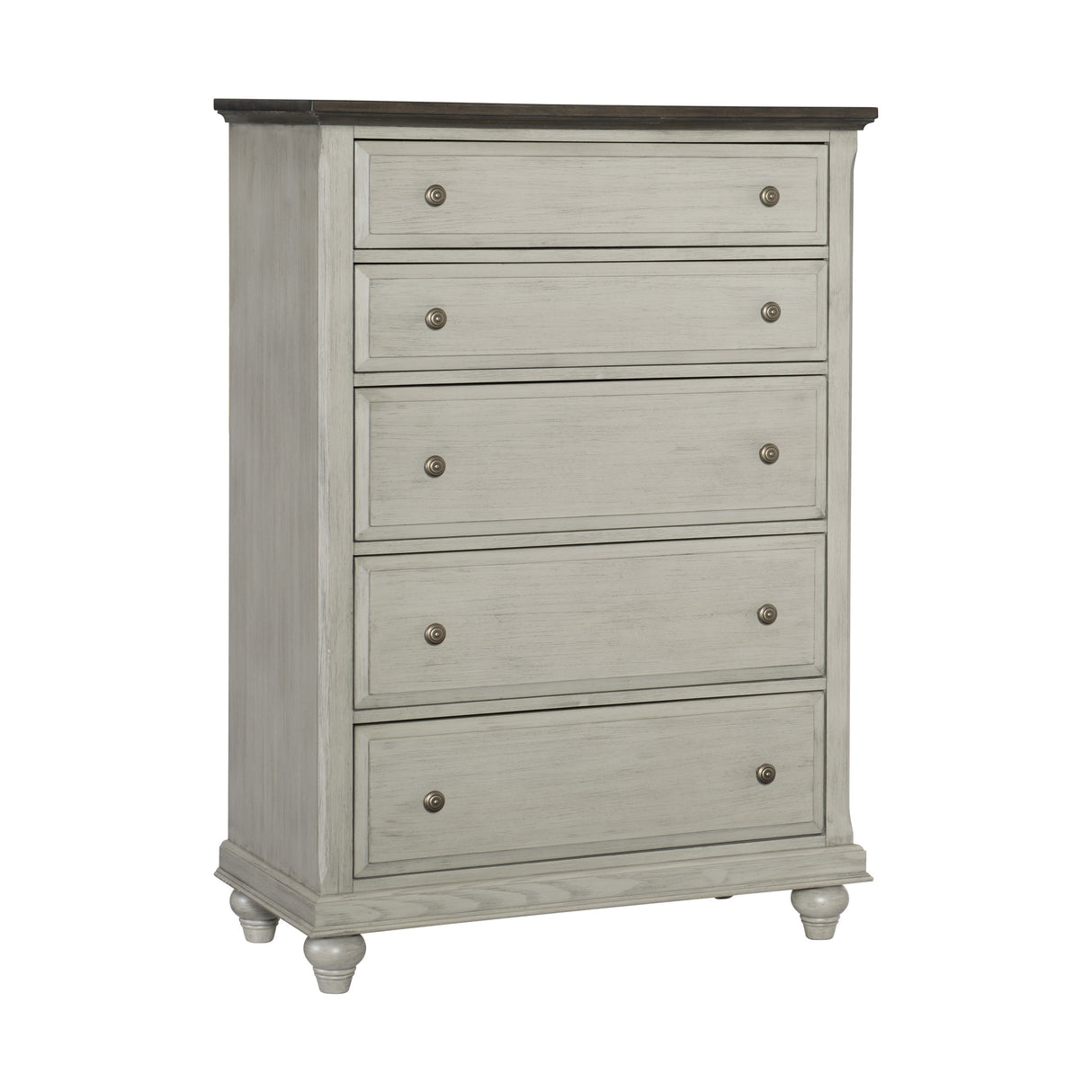 Mossbrook Dark Brown/Light Gray Chest from Homelegance - Luna Furniture