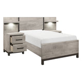 1577T-1*WB 5pc Set Twin Wall Bed (TB+2NS+2NS-P) - Luna Furniture