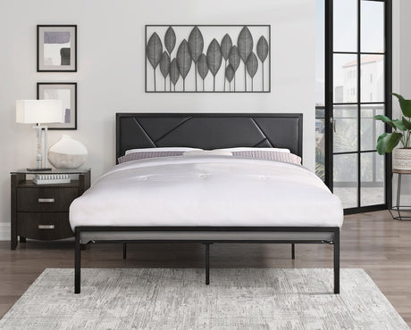 Keegan Gunmetal Queen Platform Bed from Homelegance - Luna Furniture