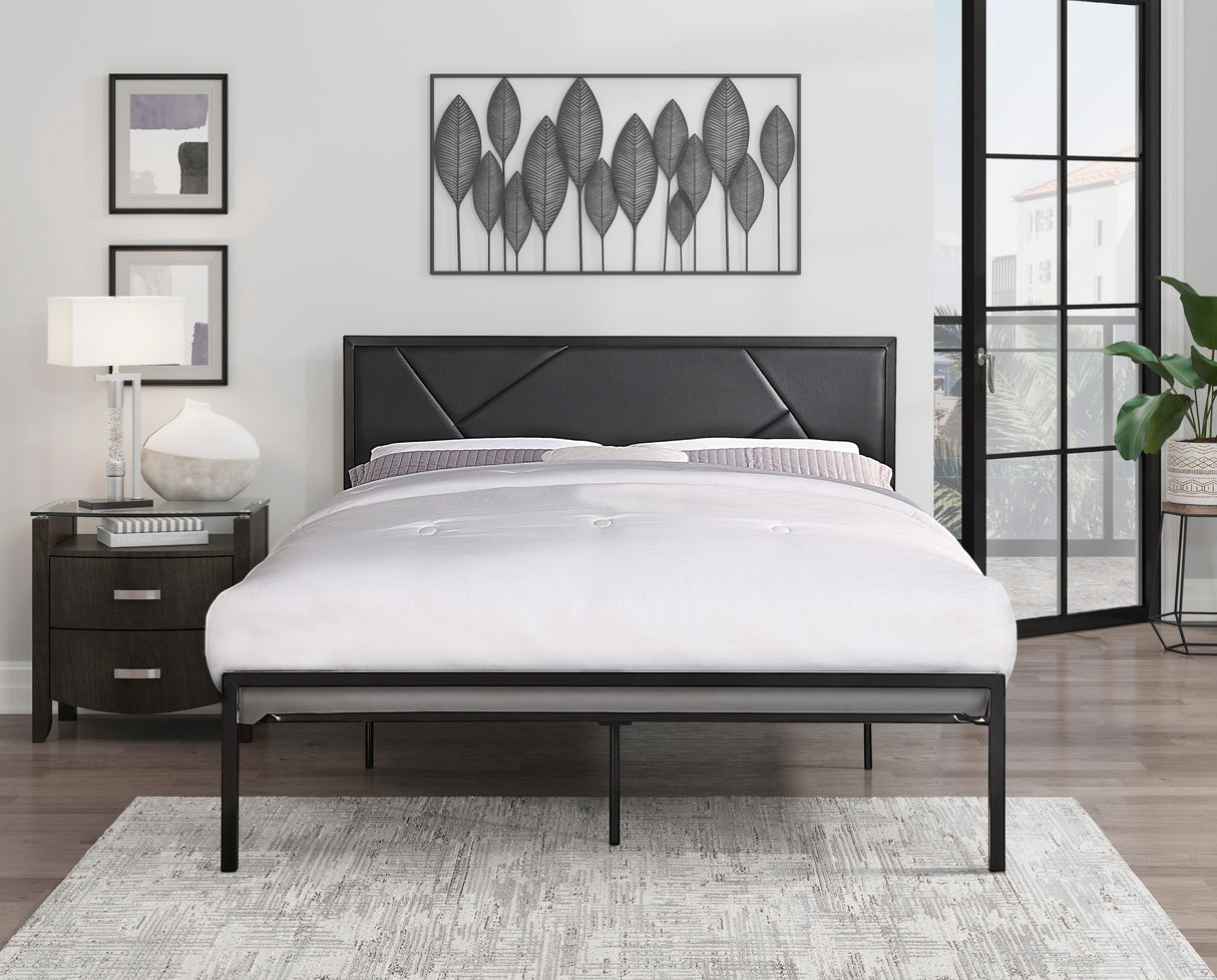 Keegan Gunmetal Full Platform Bed from Homelegance - Luna Furniture