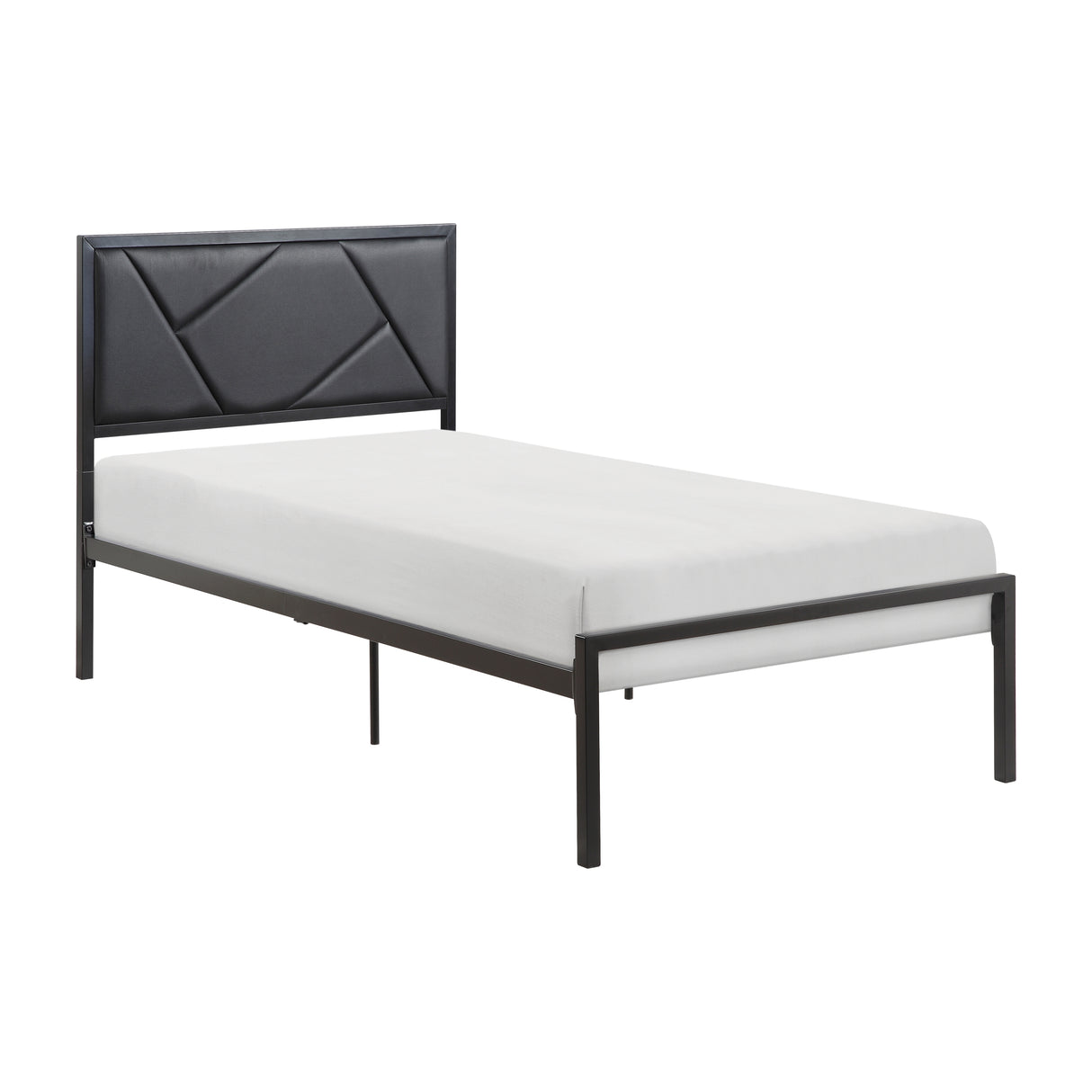 Keegan Gunmetal Twin Platform Bed from Homelegance - Luna Furniture