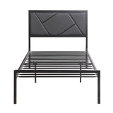 Keegan Gunmetal Twin Platform Bed from Homelegance - Luna Furniture