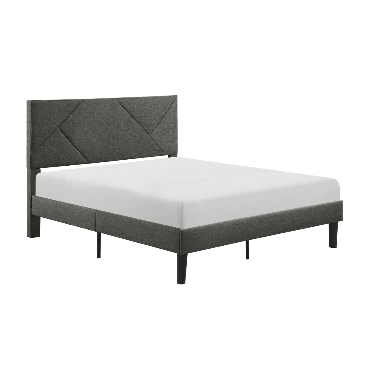 Raina Gray Queen Platform Bed from Homelegance - Luna Furniture