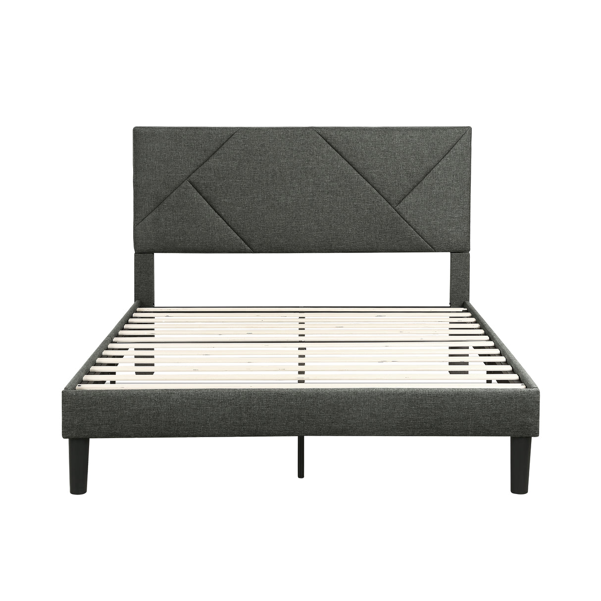 Raina Gray Queen Platform Bed from Homelegance - Luna Furniture