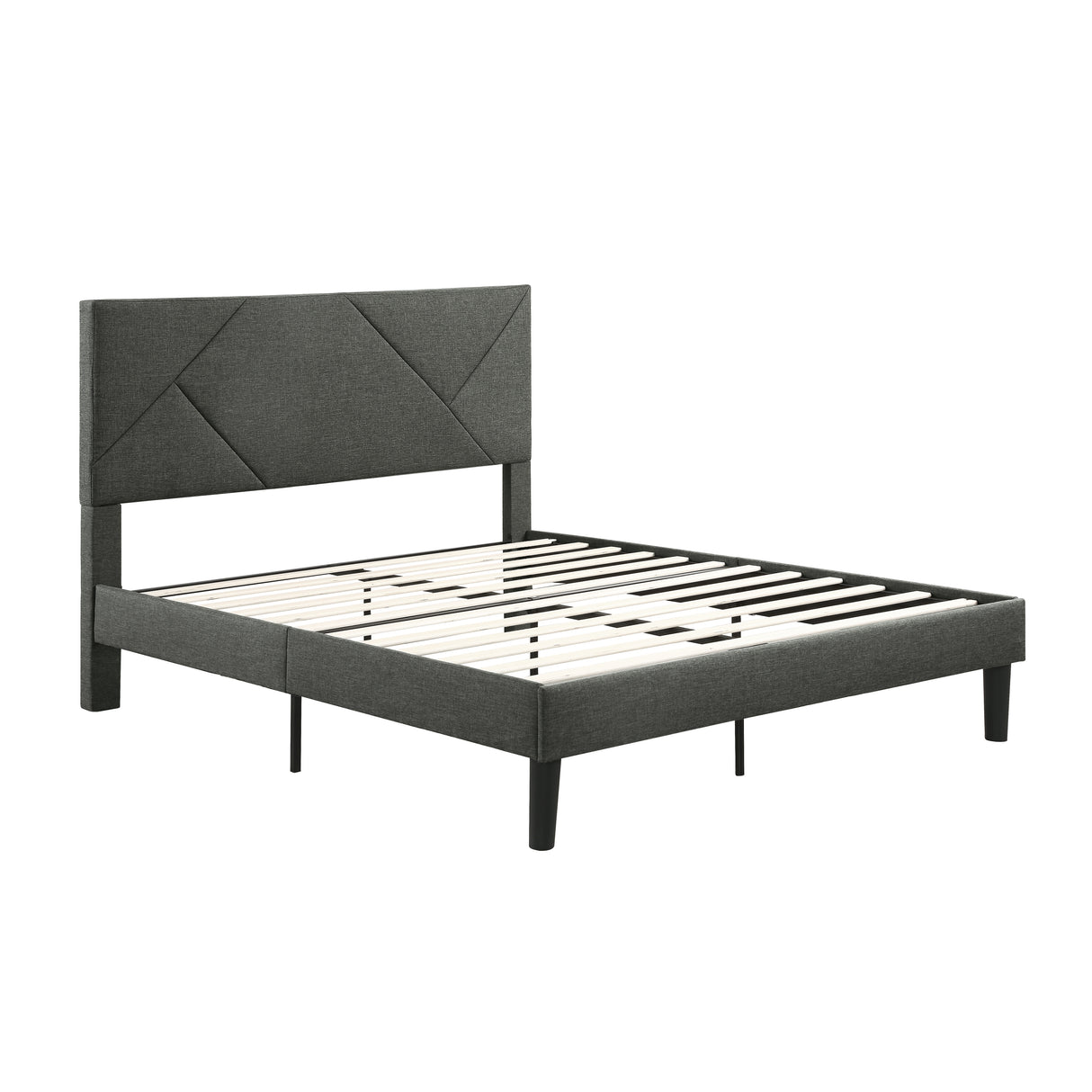 Raina Gray Queen Platform Bed from Homelegance - Luna Furniture