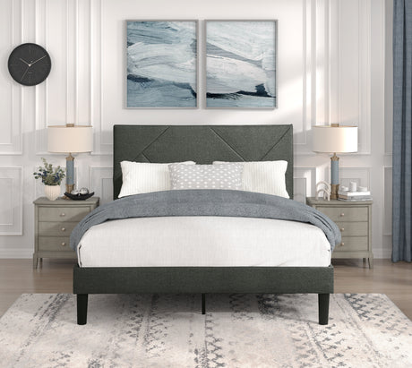 Raina Gray Full Platform Bed from Homelegance - Luna Furniture