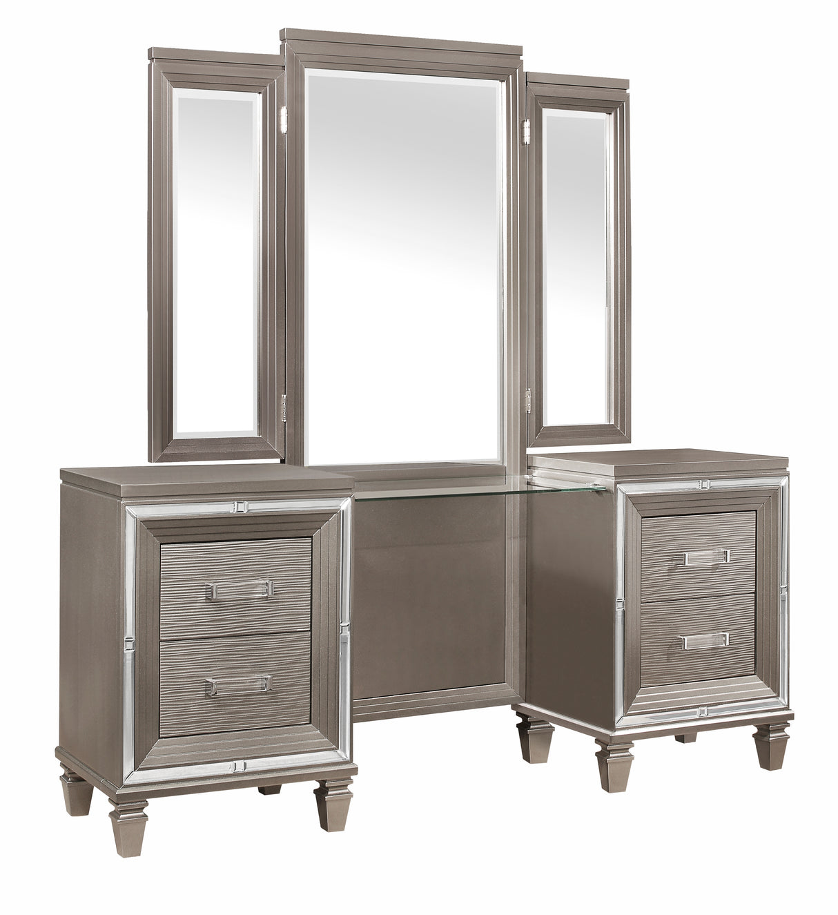 Tamsin Silver/Gray Metallic Vanity Set from Homelegance - Luna Furniture