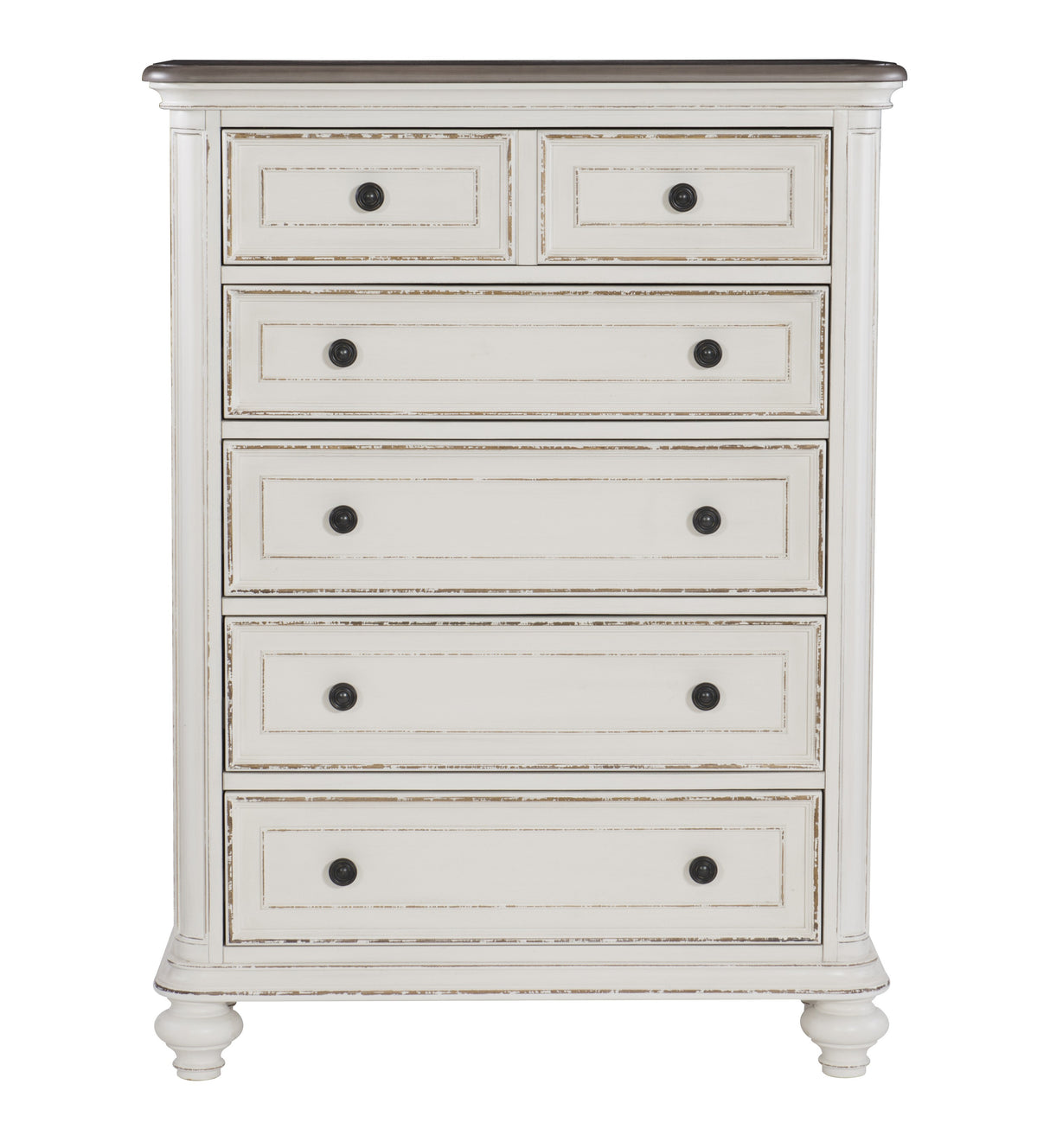 Baylesford Antique White Chest - Luna Furniture