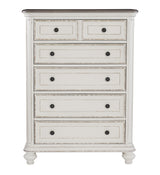 Baylesford Antique White Chest - Luna Furniture