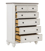 Baylesford Antique White Chest - Luna Furniture