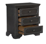 Bolingbrook Wire-Brushed Charcoal Nightstand from Homelegance - Luna Furniture