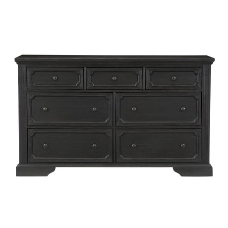 Bolingbrook Wire-Brushed Charcoal Dresser from Homelegance - Luna Furniture