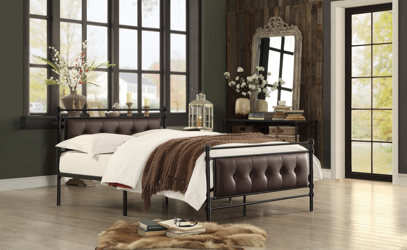 Jayla Brown Full Metal Platform Bed from Homelegance - Luna Furniture