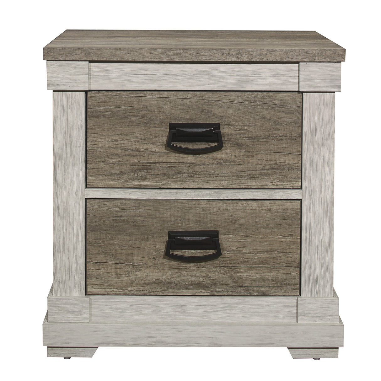 Arcadia White/Weathered Gray Nightstand from Homelegance - Luna Furniture