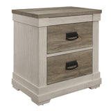 Arcadia White/Weathered Gray Nightstand from Homelegance - Luna Furniture