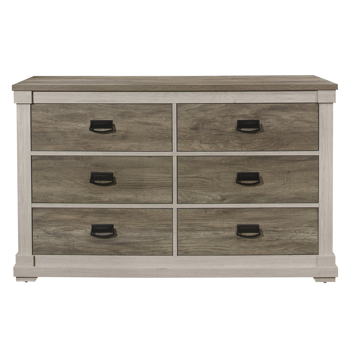 Arcadia White/Weathered Gray Dresser from Homelegance - Luna Furniture