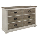 Arcadia White/Weathered Gray Dresser from Homelegance - Luna Furniture