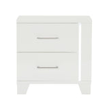 Kerren White High Gloss Nightstand, LED Lighting from Homelegance - Luna Furniture