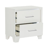 Kerren White High Gloss Nightstand, LED Lighting from Homelegance - Luna Furniture