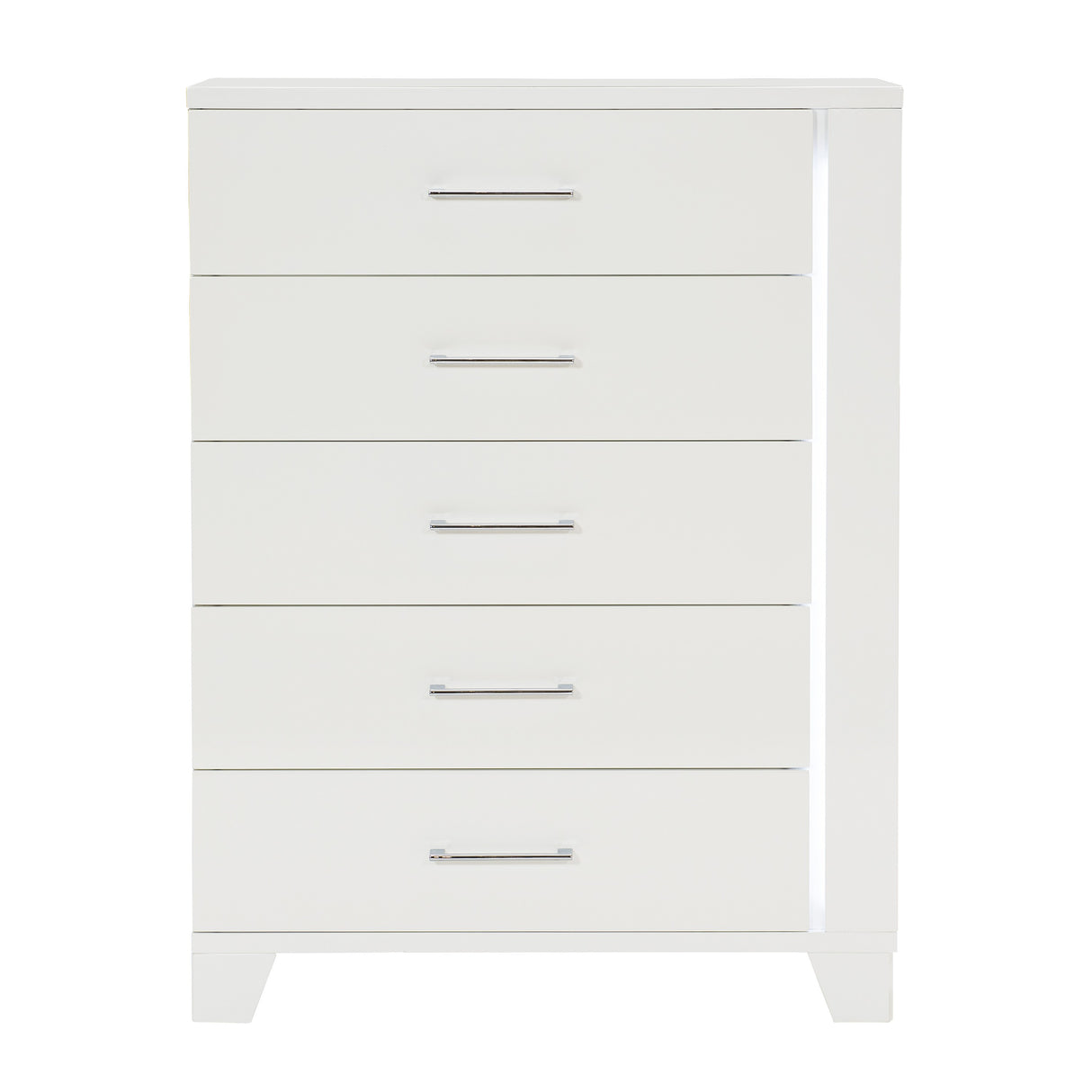 Kerren White High Gloss Chest, LED Lighting from Homelegance - Luna Furniture