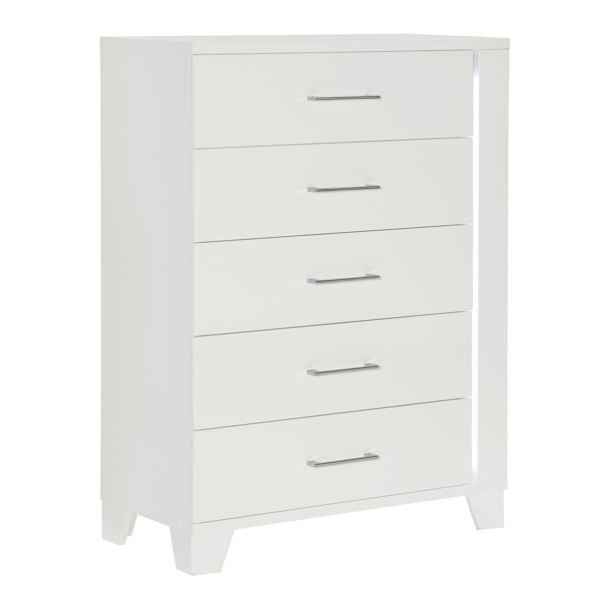 Kerren White High Gloss Chest, LED Lighting from Homelegance - Luna Furniture