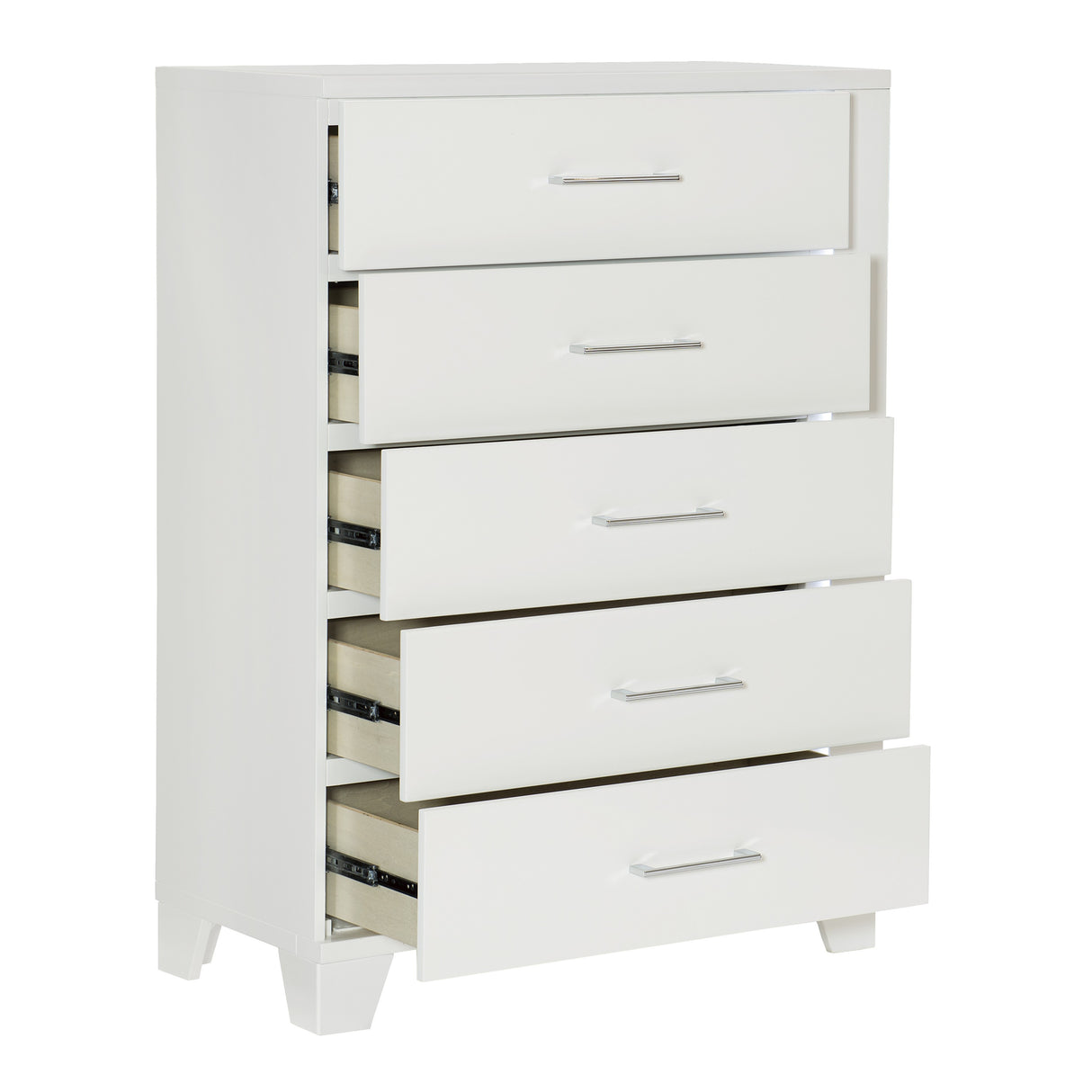 Kerren White High Gloss Chest, LED Lighting from Homelegance - Luna Furniture