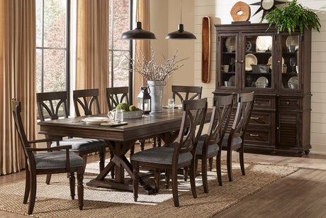 Cardano Driftwood Charcoal Extendable Dining Set -  Homelegance - Luna Furniture