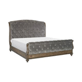 Rachelle Weathered Pecan King Bed from Homelegance - Luna Furniture