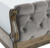 Rachelle Weathered Pecan King Bed from Homelegance - Luna Furniture