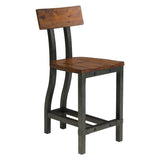 Holverson Rustic Brown Counter Chair, Set of 2 -  Homelegance - Luna Furniture