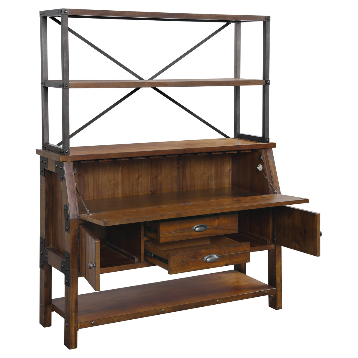 Holverson Rustic Brown Baker's Rack -  Homelegance - Luna Furniture