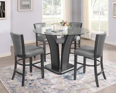 Camelia Gray/Gray Counter Height Dining Set -  Crown Mark - Luna Furniture