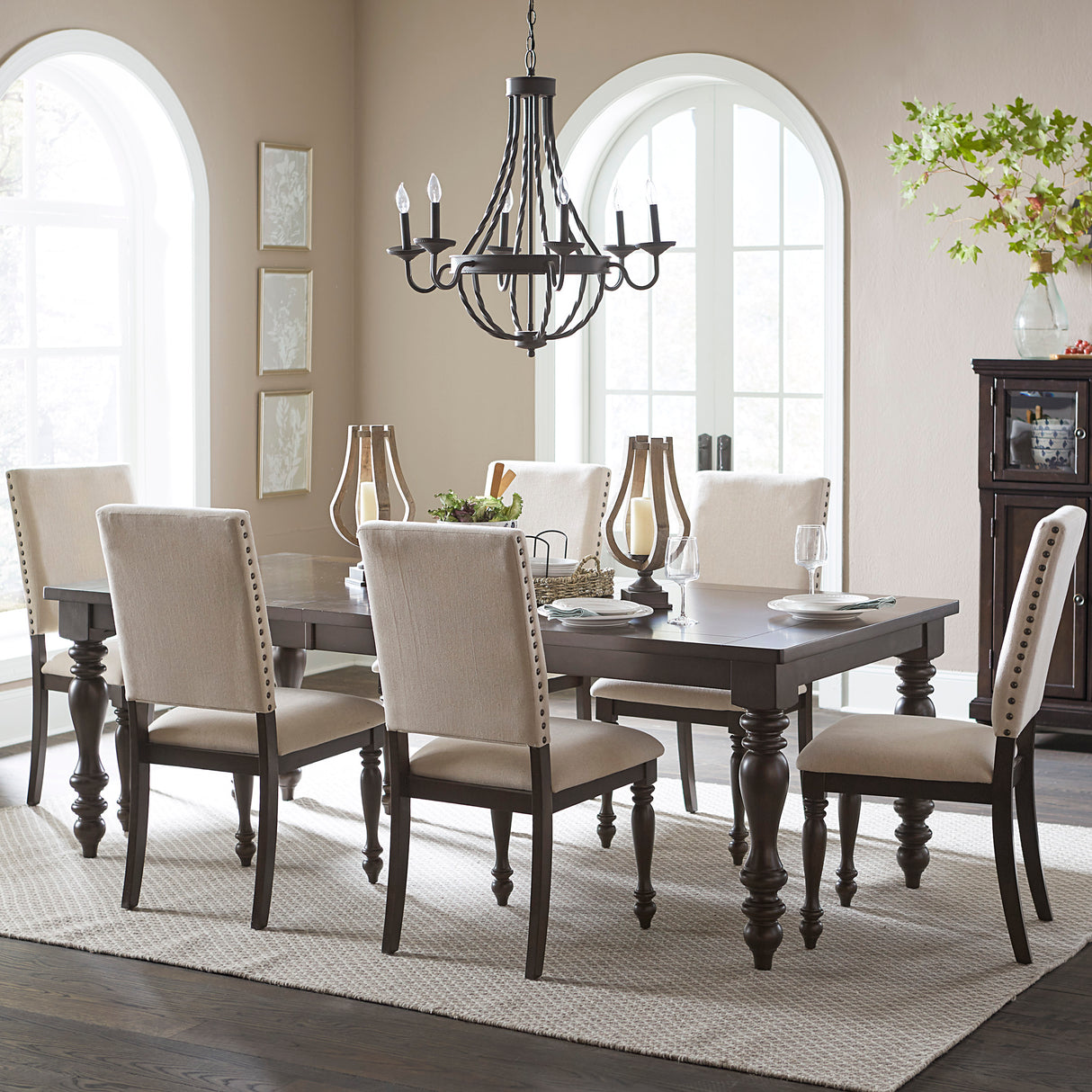 Begonia Grayish Brown Extendable Dining Table -  Homelegance - Luna Furniture