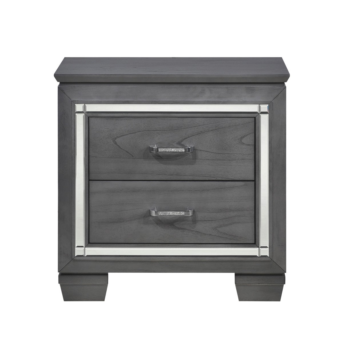 Allura Gray Nightstand - Luna Furniture