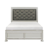 Bevelle Silver Upholstered Queen Bed from Homelegance - Luna Furniture