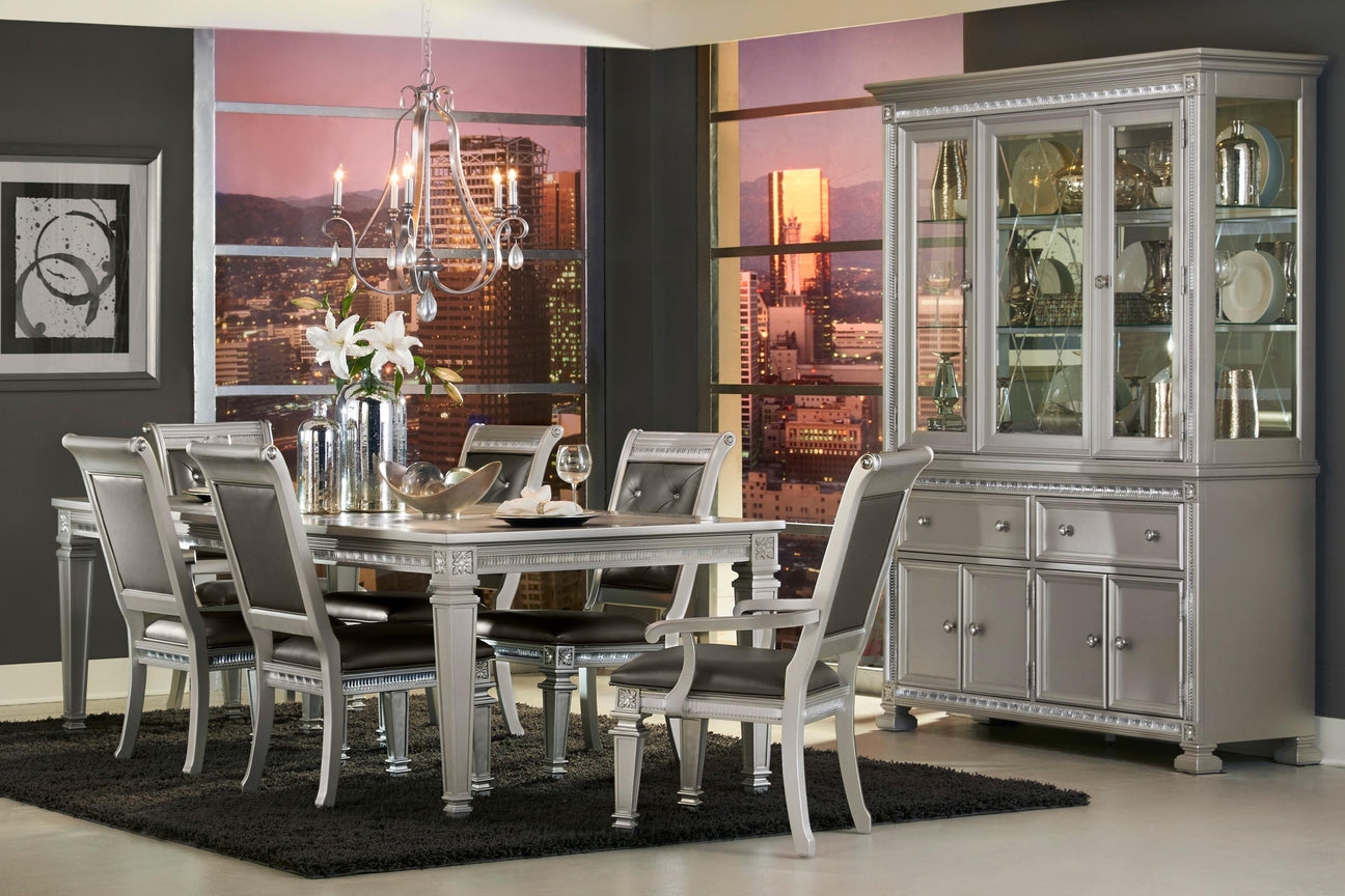 Bevelle Silver Extendable Dining Set from Homelegance - Luna Furniture