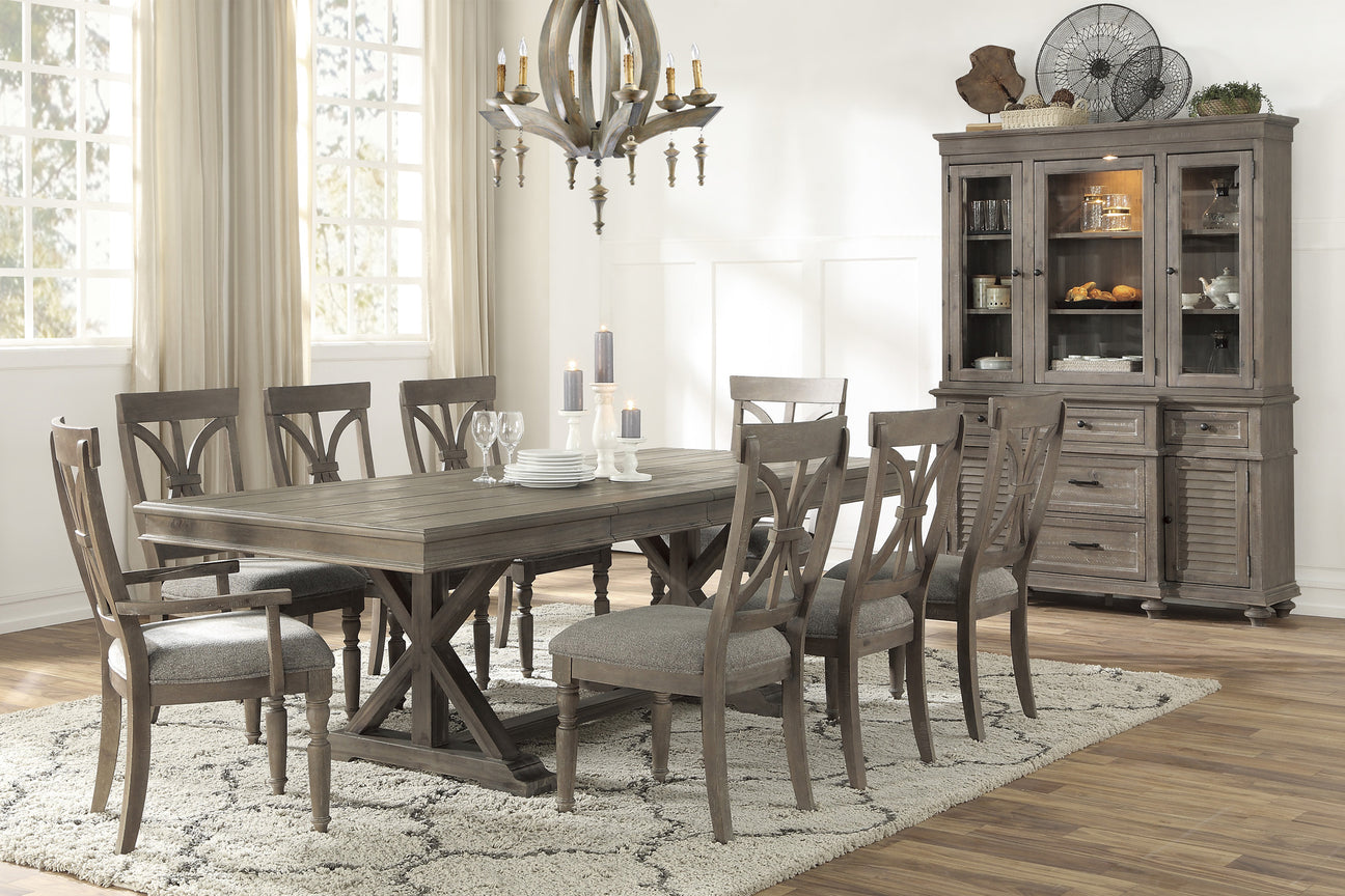 Cardano Driftwood Brown Extendable Dining Set from Homelegance - Luna Furniture