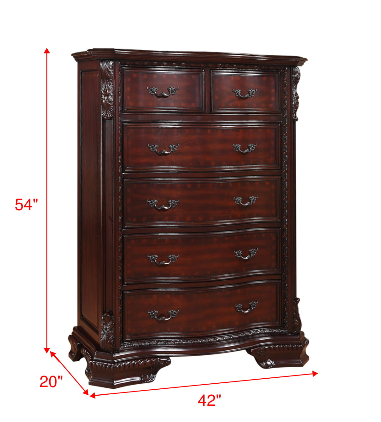 Sheffield Dark Cherry Chest - Luna Furniture