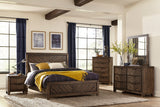 Parnel Rustic Cherry Panel Bedroom Set