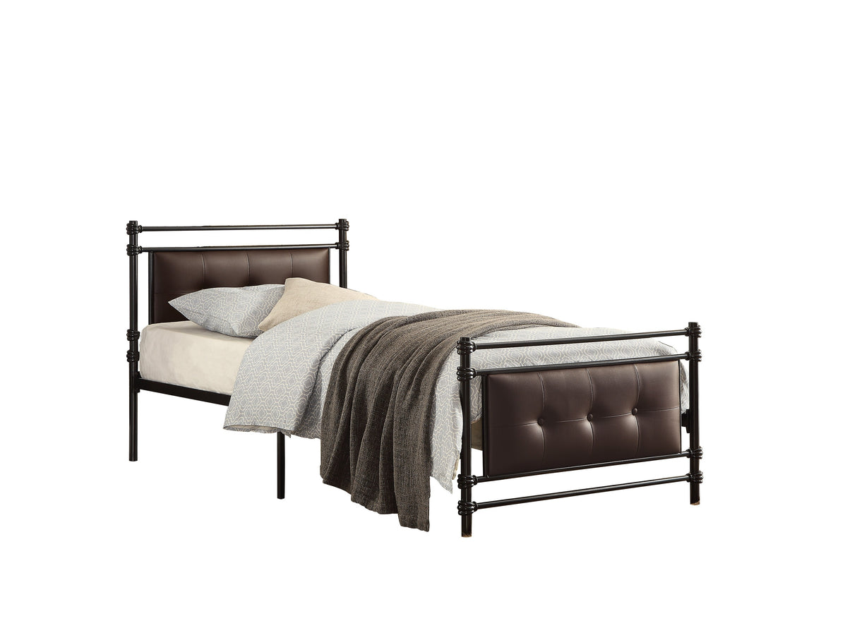 Jayla Brown Twin Metal Platform Bed from Homelegance - Luna Furniture