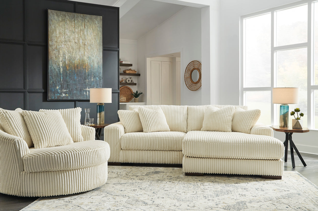 Lindyn Ivory 2-Piece RAF Chaise Sectional -  Ashley - Luna Furniture