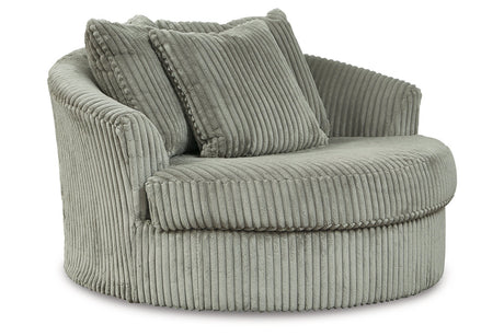 Lindyn Fog Oversized Swivel Accent Chair -  Ashley - Luna Furniture