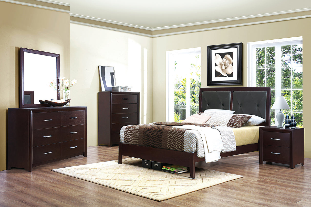 Edina Espresso Full Panel Bed