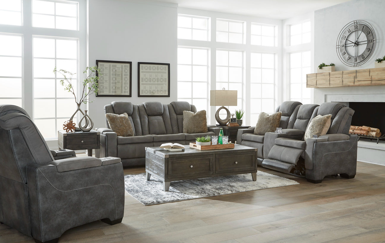 Next-Gen Durapella Slate Power Reclining Living Room Set from Ashley - Luna Furniture