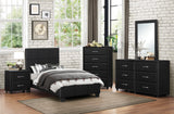 Lorenzi Black Upholstered Platform Youth Bedroom Set from Homelegance - Luna Furniture