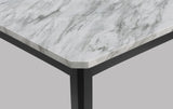 Pascal White/Black Faux Marble Dining Table -  Crown Mark - Luna Furniture