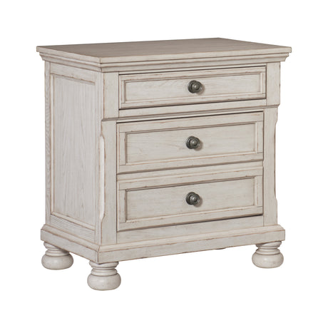 Bethel Wire Brushed White Sleigh Storage Platform Bedroom Set from Homelegance - Luna Furniture